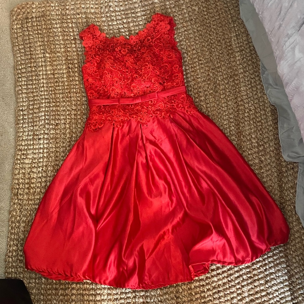 Gorgeous red below the knee formal dress